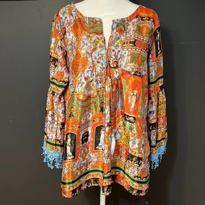 Antica Sartoria by Giacoma‎ Cinque Greek goddess inspired fabric pattern size M